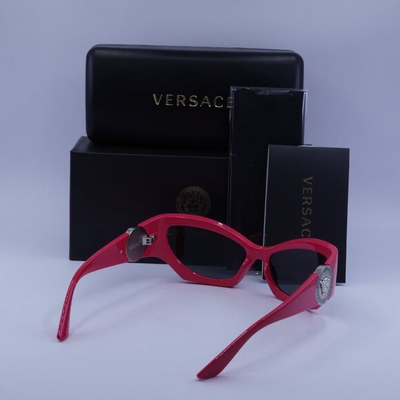 Versace VE4450 541787 Sunglasses Pink Cat Eye Frame, Grey Lenses - Picture 9 of 9